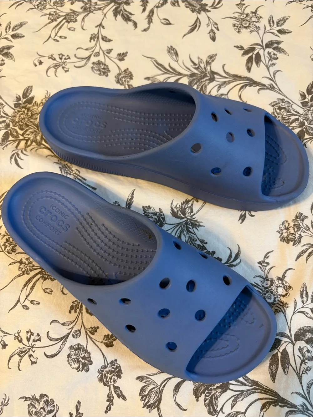 CROCS platform - Kids Blue Slide Sandals